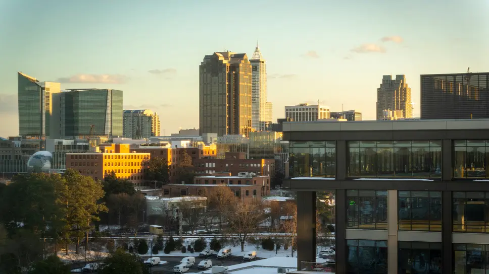 Raleigh-Durham, North Carolina cityscape